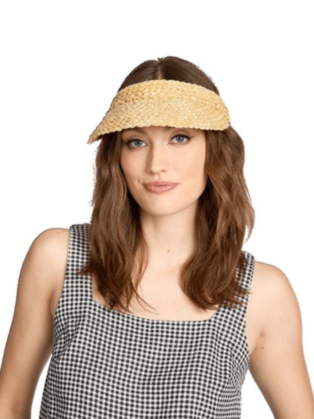 Beach Riot Woven Straw Visor in Natural
